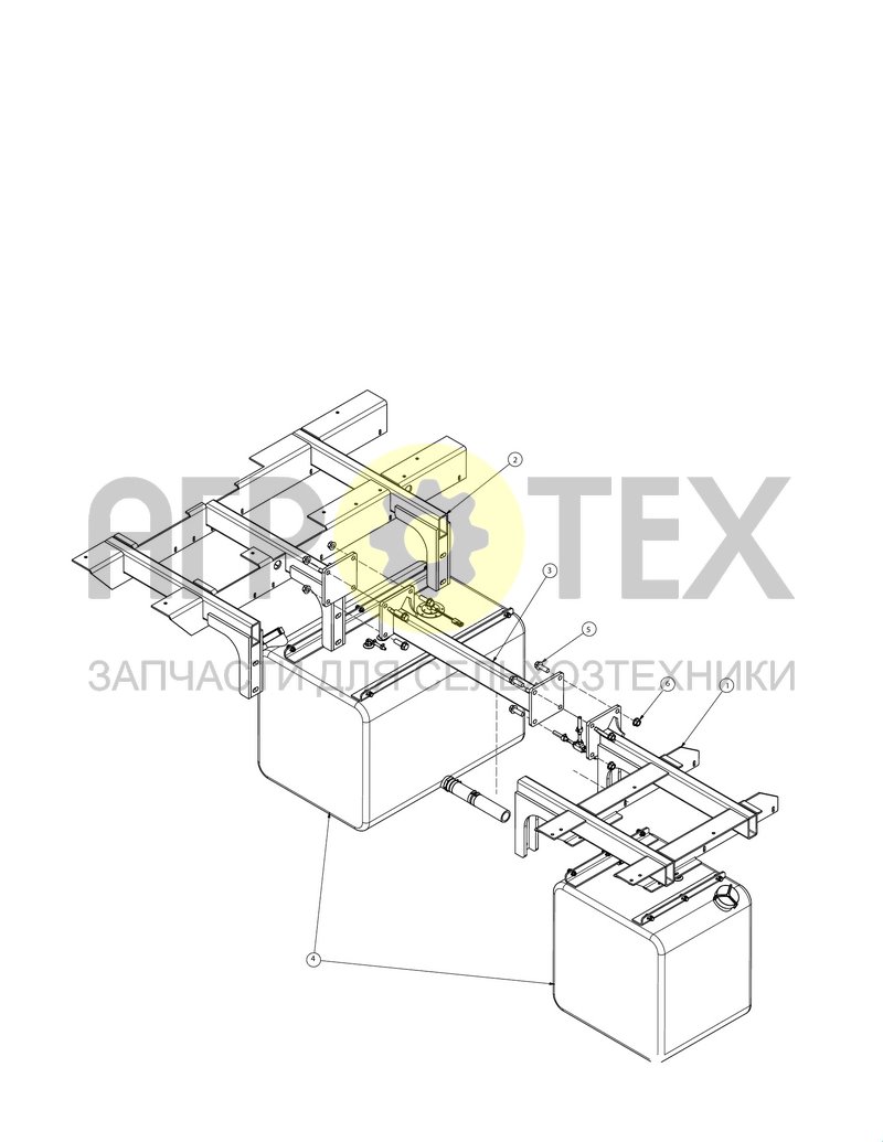 Рама топливных баков (SX016475) (№5 на схеме)